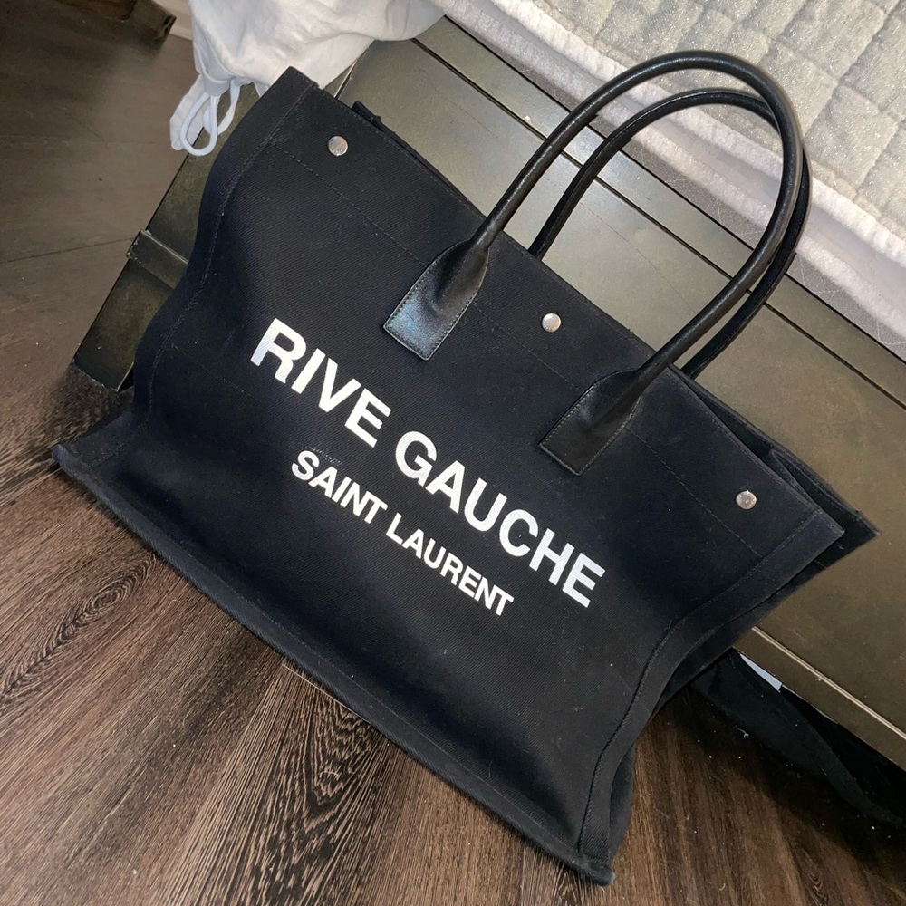 Saint Laurent Rive Gauche Canvas Tote
